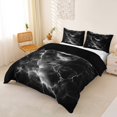 thumbnail image 2 of Homewish Lightning Flash Duvet Cover Queen,Abstract Modern Queen Bedding,Black,Black Reversible,3 Pieces,1 Duvet Cover and 2 Pillowcases, 2 of 6