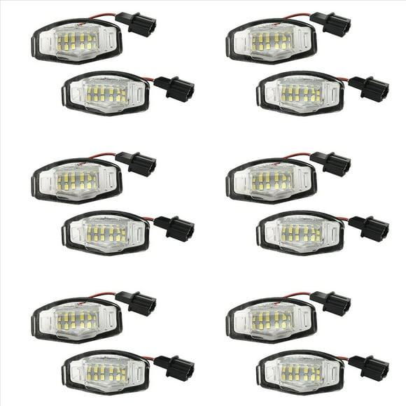 12Pcs Car Led License Plate Light License Plate Light Lamp for Accord Black,12* License plate light,Black