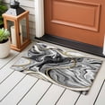 thumbnail image 4 of Grey Marble Entryway Rug 2'x3'&nbsp; Non Slip Front Door Mats, Modern Abstract Art Ink Painting Entrance Rugs Indoor Outdoor Carpet, Washable Floor Mats Small Area Rug for Bedroom Kitchen, 4 of 8