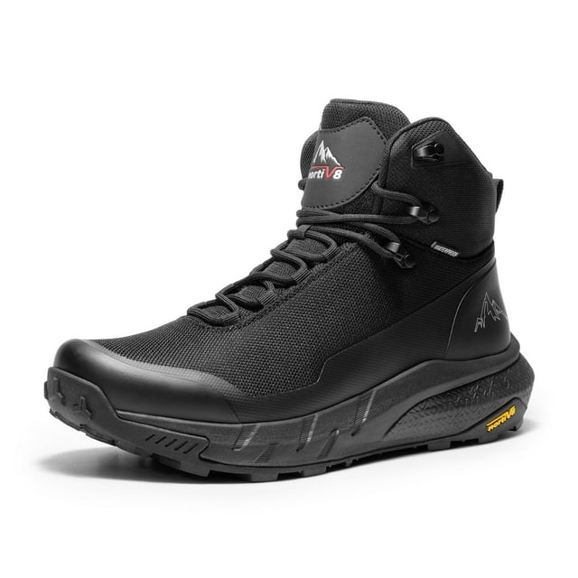 Botas de senderismo NORTIV 8 para hombre, medianas, impermeables, talla 8, negras