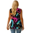 thumbnail image 3 of Psesaysky Funny Graffiti Print Womens Summer Suit Vest Tops Fashion Casual Sleeveless Blazers Single Button Down Lightweight Work Waistcoat, Size 5XL, 3 of 6
