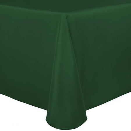 

Ultimate Textile Satin 60 x 144-Inch Oval Tablecloth Hunter Green