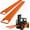 60", variant on Slip-On Forklift Fork Extensions 60/72/84/94", 4.5" Wide Steel Sleeve Extenders – 4,600LB Capacity, 1 Pair for Industrial Pallet Handling – Orange, Includes Gloves