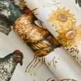 thumbnail image 4 of Newbridge French Country Rustic Farmyard Rooster Vinyl Tablecloth with Flannel Backing- Farmhouse Hen and Fresh Eggs Multicolor Flannel Backed Tablecloth,60” x 84” Oval, 4 of 7