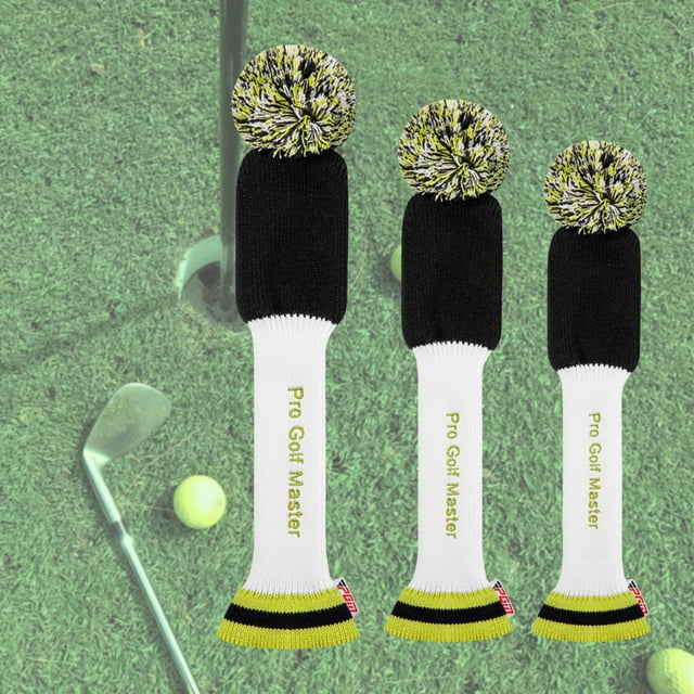 Cubiertas de Madera shamjiam para Cabeza de Golf Pompón a Prueba de Polvo 3 Negro