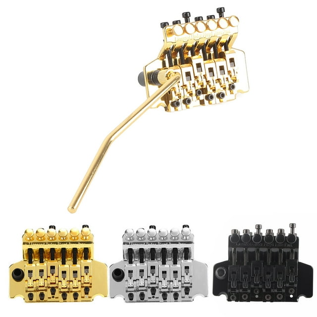 De Puente de Trémolo de Guitarra Eléctrico de Estabilizador de manantial Doble Mecanización de Vibrato de Puente de Bloqueo de Cuerello