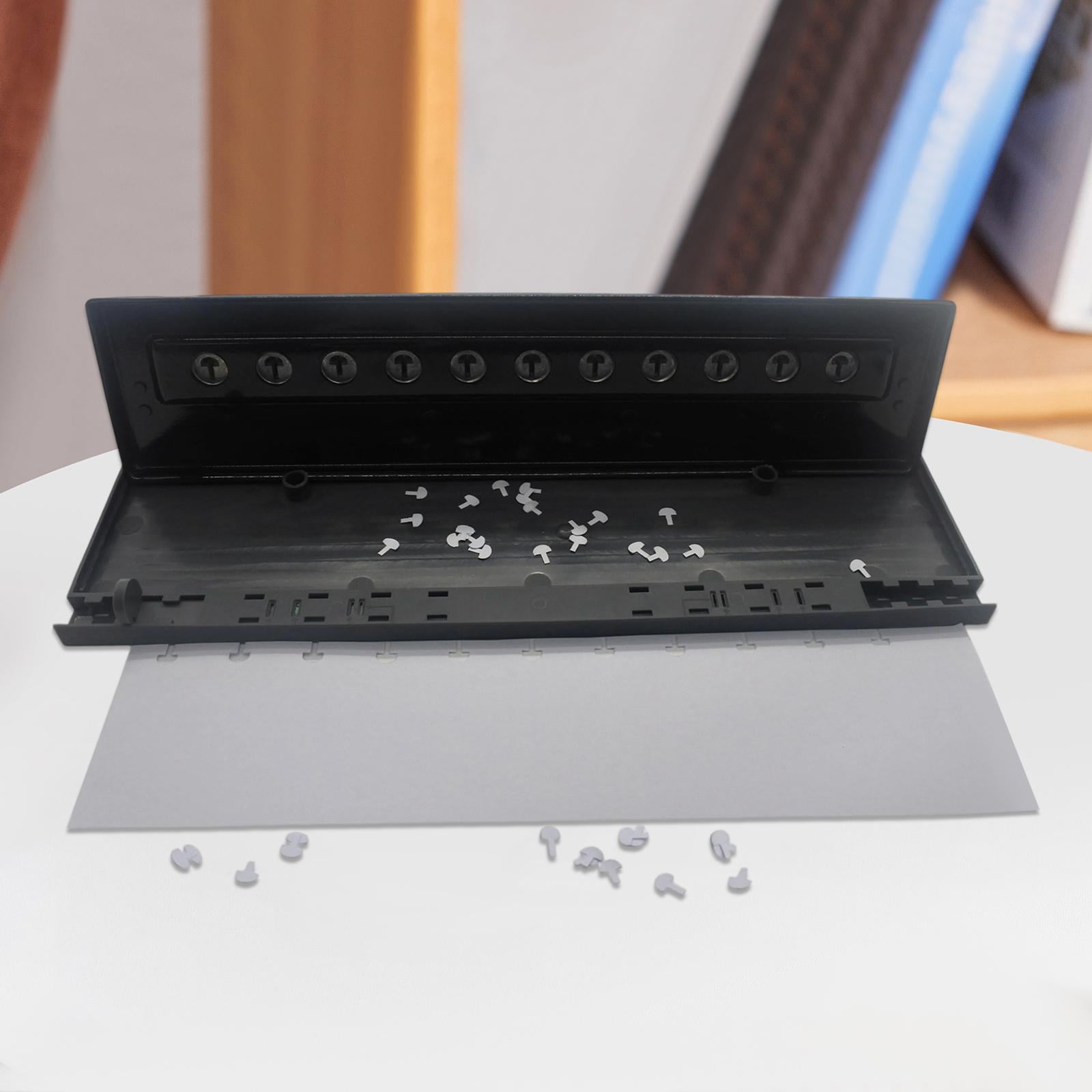 S SERENABLE Mushroom Hole Punch Metal Discbound Hole Puncher 11 Hole Puncher Scrapbook Supplies Craft Practical Paper Puncher with Positioning Ruler for Binder Su