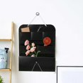 thumbnail image 5 of Wall Mounted File Organizer with 6 Pockets, Hanging Document Holder for Bills Receipts, Plastic Magazine Rack, No Drill Adhesive for Home Office, Black, 5 of 9