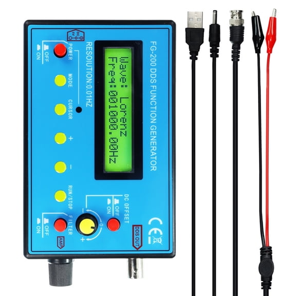 Professional DDS Frequency Generator 15 Output Waveforms 500kHz Precisions Signal Source Equipment