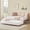 Pink, variant on Twin Metal Daybed with Trundle, Pullout Trundle Bed Frame with Arched Headboard, Guest Sofa Bed with Steel Slat Support, No Box Spring Required, Easy Assembly, White
