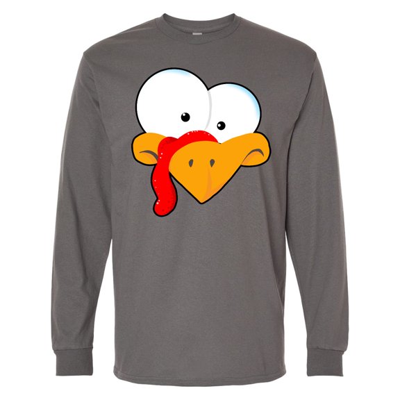 Inktastic Thanksgiving Goofball Turkey Face Long Sleeve T-Shirt
