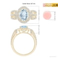 thumbnail image 5 of ANGARA Natural 1.5 ct Aquamarine Triple Shank Cocktail Ring with Diamond in 14K Yellow Gold for Women (Size-9x7mm) | March Birthstone, Anniversary, Jewelry Gift for Women | Natural Aquamarine Ring, 5 of 10