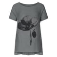 thumbnail image 4 of Babysbule Liquidation Hauts pour Femmes Mode T-shirt Blouse d'Été pour Femmes à Col Rond à Manches Courtes Imprimé Décontracté, 4 of 5