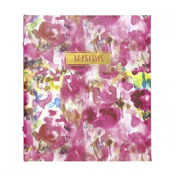CR Gibson Refillable Address Book Painterly Floral