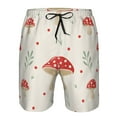 thumbnail image 4 of Kll Flat Mushrooms Men'S Casual Summer Beach Shorts Hawaiian Shorts With Pockets-3x-Large, 4 of 9