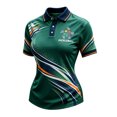 thumbnail image 4 of Women's Dry-Fit Short Sleeve Button Pickleball Sweathirts Workout Slim Fit Tees | Moisture Wicking Stretch Activewear Running Hiking Tennis Pickleball Sports Workout Tops, 4 of 4