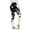 White, variant on Htigea Womens Yoga Leggings Fashion Floral Printed Trousers High Waist Tights Compression Workout Running Gym Pants Full Length Bottoms White,S