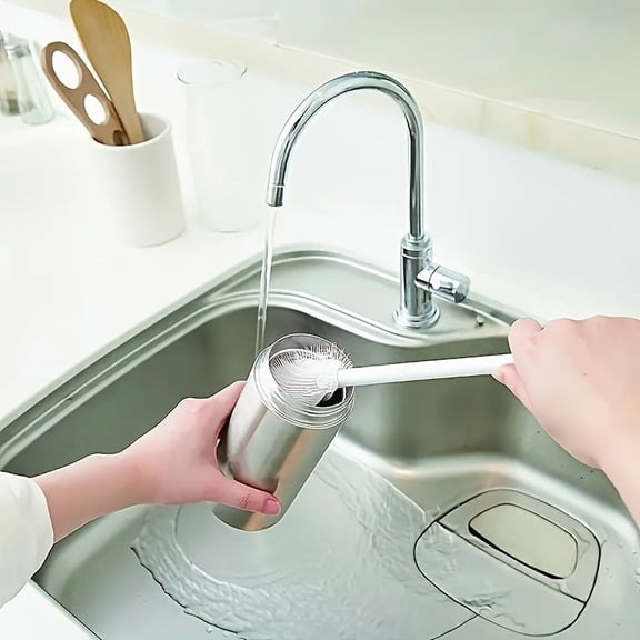 Baby Bottle Brush Cleaner, Soft Silicone Bottle Brush for Water Bottles & Drinkware