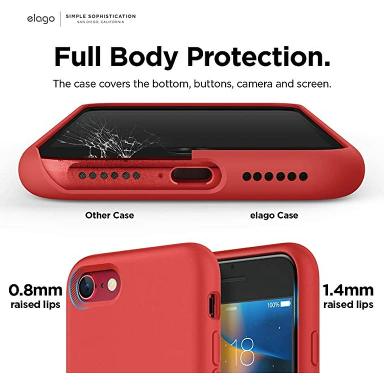 Elago Liquid Silicone Designed For Apple Iphone Se Case 22 3rd Generation Iphone Se Case Iphone 8 Case Iphone 7 Case Red Walmart Com