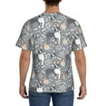 thumbnail image 2 of Naloa Cute Dog And Flowers Men's T-Shirt Sport T-shirt Men's Basic Tee Casual Men's Shirt, Round Neck, Short Sleeves - X-Large, 2 of 5
