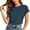 Blue, variant on Short Sleeve Tops for Women Stretchy Crew Neck T Shirt Summer Basic Solid Tee Multicolor T Shirts for Women Light Purple XS