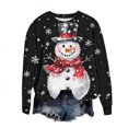 thumbnail image 3 of Craaazy Cozy Sweatshirt for Women Christmas Printed Loose Round Neck Long Sleeve Casual Tops Gifts, 3 of 6