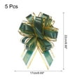 thumbnail image 2 of Uxcell 5pcs Large Pull Bow Gift Wrapping Bows Organza Bows for Wedding Baskets Presents Green 17 cm, 2 of 6