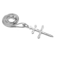 thumbnail image 3 of iJewelry2 Silver-tone Dusse Double Cross Pendant Box Chain Necklace 20'', 3 of 5