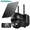 Black, variant on ZUMIMALL 360° PTZ Wireless Outdoor Solar & Battery Powered Security Camera, 2K/3MP Color Night Vision, 2.4GHz WiFi, Works with Alexa