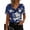 Blue#27, variant on Women's Summer T Shirts Top Plus Size Cowl Neck Short Sleeve Shirt Casual Solid Oversized Loose Fits Breathable Draped Neck Tee Shirt Blouse