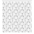thumbnail image 2 of Ambesonne Floral Shower Curtain, Narcissus Flowers Pattern, 69"Wx84"L, Dark Grey and White, 2 of 2