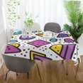 thumbnail image 3 of Yayeee Tablecloths 60" x 120" Rectangle Wrinkle Resistant Party Table Cover, Purple Retro Pattern, 3 of 8