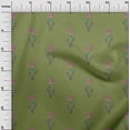 thumbnail image 2 of oneOone Silk Tabby Fabric Leaves & Floral Block Print Sewing Fabric BTY 42 Inch Wide, 2 of 4