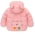 thumbnail image 3 of TAIAOJING Toddler Kids Boys Girls Polar Down Puffer Jacket with Hood Autumn and Winter Children's Down Baby Cartoon Pattern Hooded Ears for Boys and Girls Warm PaddedHooded Outwear Parka 5-6 Years, 3 of 3