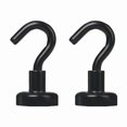 thumbnail image 1 of Extra Strong Magnetic Hooks with Fridge Hook, Heavy Duty Ceiling Cruise Hook (Black), 1 of 5