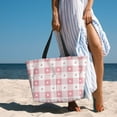 thumbnail image 6 of Honeii Plaid Heart for Tote Bag with Adjustable Strap,Beach Bag, Waterproof Sandproof Beach Tote Bag, Large Capacity Foldable Beach Bags, 6 of 7