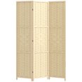 thumbnail image 1 of HOMCOM 3-Panel Room Divider, 5.6 FT Wall Divider, Natural Wood, 1 of 10