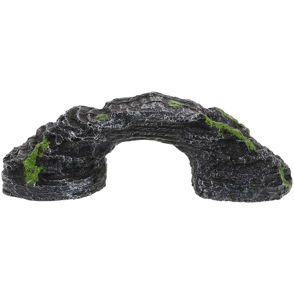 OFFIGAM Resin Basking Rock Platform for Bearded Dragon Turtle Aquarium Decor Habitat Accessory