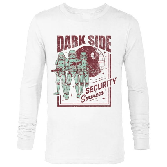 Star Wars Stormtrooper Dark Side Security Services Vintage Standard - Long Sleeve T-Shirt for Men – Customized-White