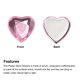 thumbnail image 4 of Uxcell 40 Pcs Acrílico Corazón Rhinestone 0.79" Fondo Plano Gemas Plásticas Rosa Claro, 4 of 7