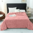 thumbnail image 5 of HOZADOIE Extra Large Fleece Throw Blanket for Couch Sofa, Super Soft and Warm Blankets, Pink Throw All Season Use, Cozy, Plush, Lightweight, 59x78 Inches, 5 of 7
