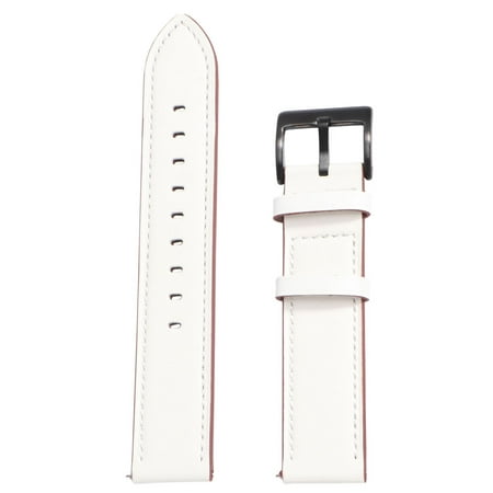 1PC Leather Watchstrap Wristband Watch Band Compatible for Garmin Vivoactive 3/Vivomove HR White
