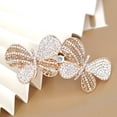 thumbnail image 4 of Vintage Glitter Sparkly Hair Barrettes, Crystal Flower Hair Clips French Vintage Barrettes, Rhinestone Metal, 4 of 5