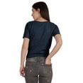 thumbnail image 4 of Inkmeso Summer Twist Front Knot Crop Top For Women With Short Sleeves Tee Shirts, 4 of 8