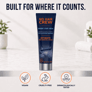 No Hair Crew Intimate/Private At Home Hair Removal Cream for Men - Painless, Flawless, Soothing Depilatory for Unwanted Coarse Male Body Hair, 100ml