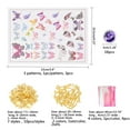 thumbnail image 2 of 1Set DIY UV Resin Epoxy Resin Pressed Flower Jewelry with Alloy Links Open Back Bezel Alloy Cabochons Plastic Picture Mixed Color 9x9.5x1mm Hole: 5mm, 2 of 7