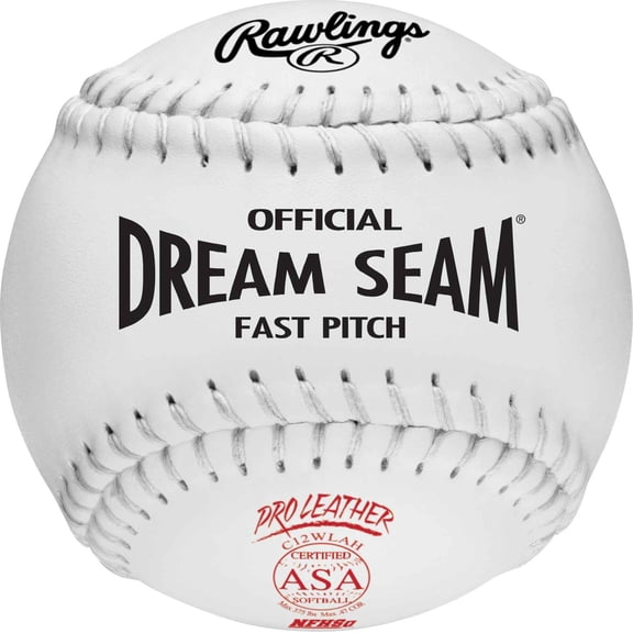 Rawlings ASA NFHS 12 inch Dream Seam High Density Cork Core Leather Softballs
