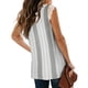 thumbnail image 4 of Mujeres Vest de algodón Cordero casual Tanktop suelto Citas de vacaciones Vacaciones de vacaciones Básico Trabajo Diario Vintage Top Stripe Blanco XXL Inevent AP009841-40, 4 of 7