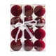 thumbnail image 2 of Set de adornos navideños Pack de 12 bolas flocadas | Decoraciones colgantes de árbol de Navidad de terciopelo multicolor de 6 cm | Diseño retro duradero para el hogar, ventanas, decoración navideña, 2 of 6