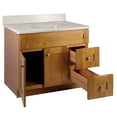 thumbnail image 6 of Design House Brookings 37" x 22" Ready to Assemble 2-Door 2-Drawer Bath Vanity with Cultured Marble 4" Centerset Solid White Top, Modern Birch/Ivory Swirl, 6 of 33